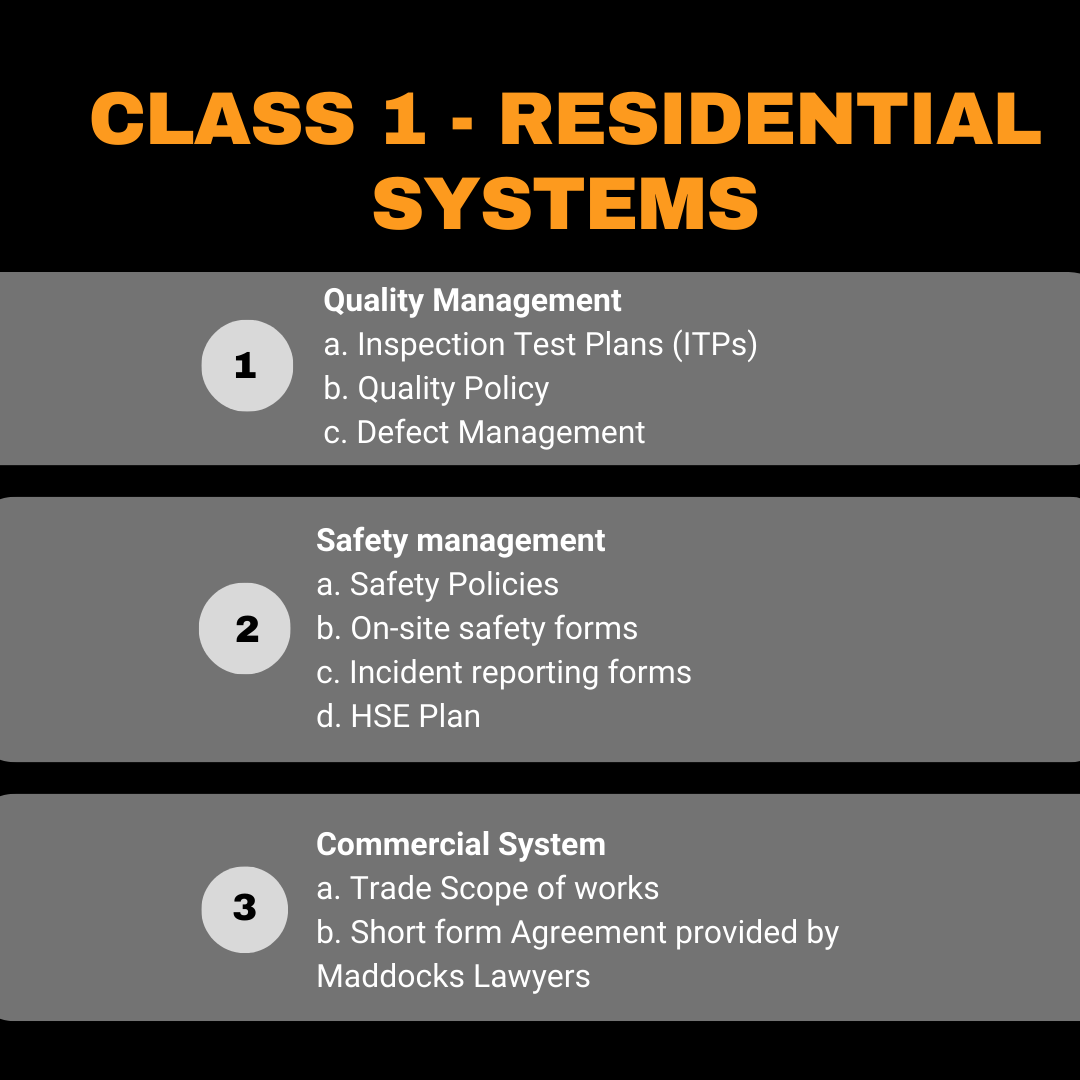Class 1 - Residential System